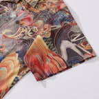 Hawaiian Shirt For Men Blessings Under the Deer's Shadow Shirt Camp Collar 100% Cotton