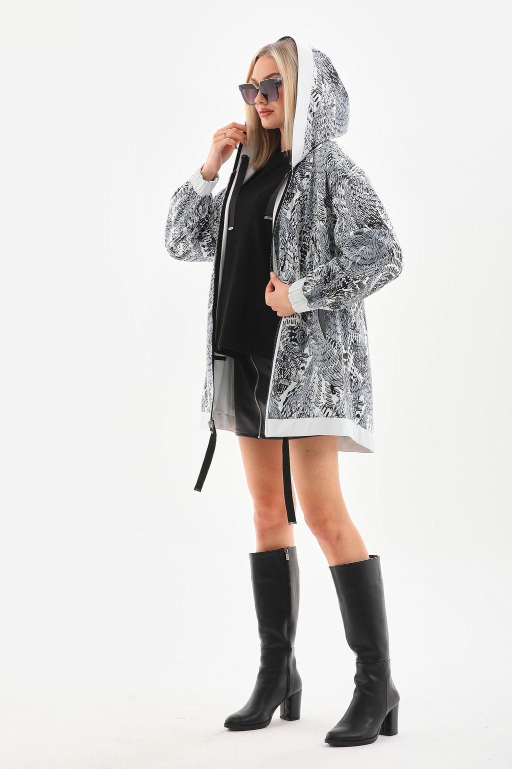 The Vega White Reversible Leather Women Jacket