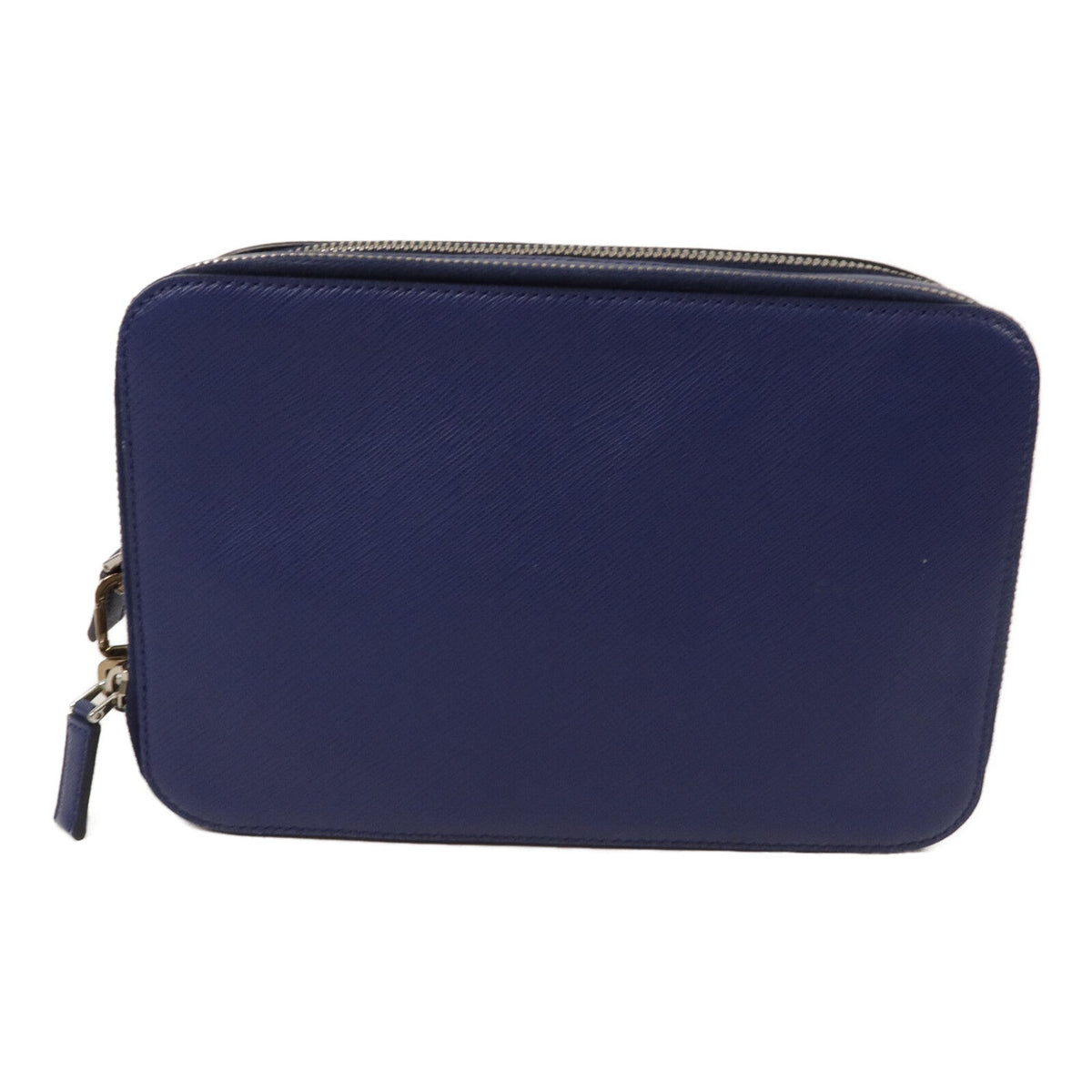 Prada Double-Zipper Clutch · Saffiano