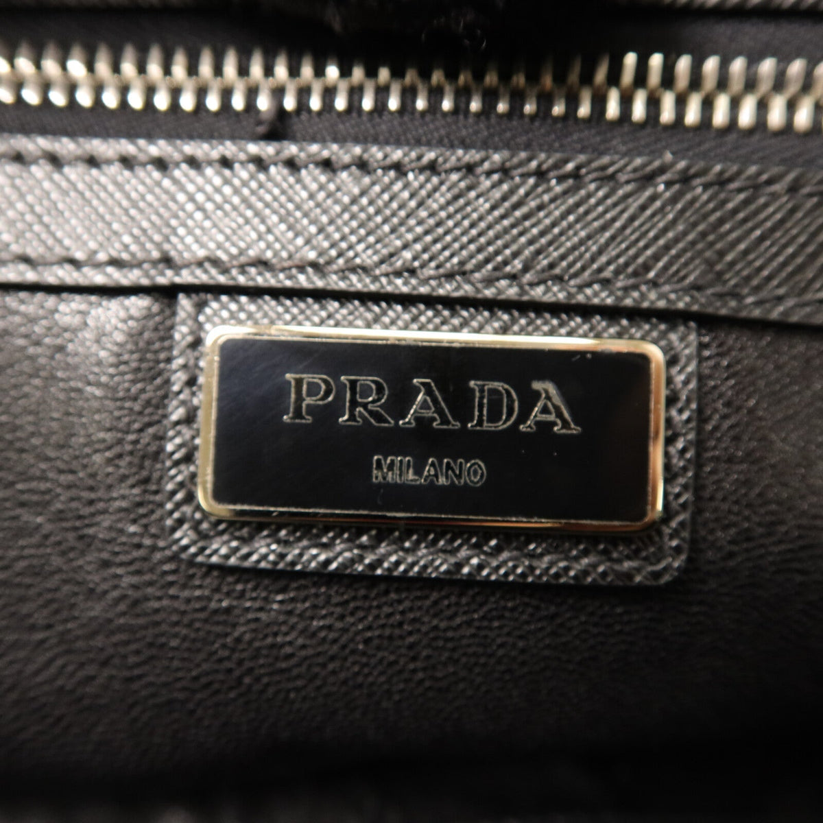 Prada Double-Zipper Clutch · Saffiano