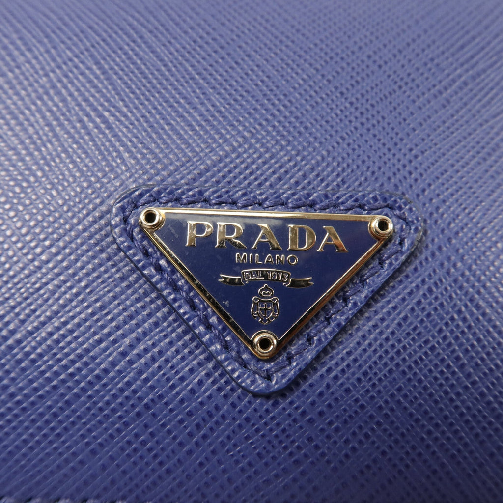 Prada Double-Zipper Clutch · Saffiano