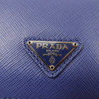 Prada Double-Zipper Clutch · Saffiano