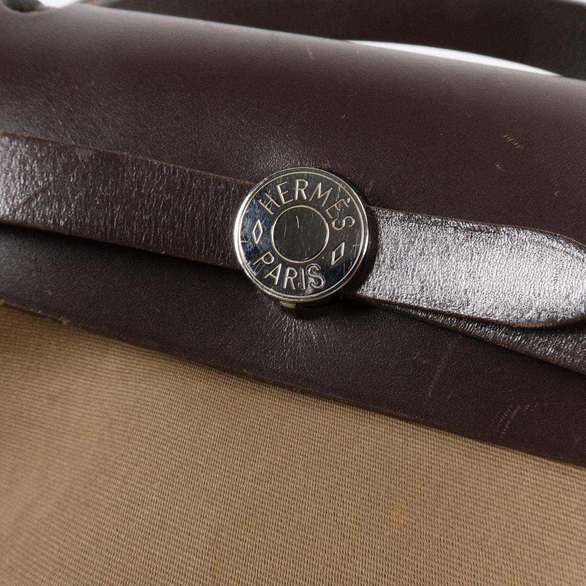 Hermès Herbag PM · Canvas · Étoupe