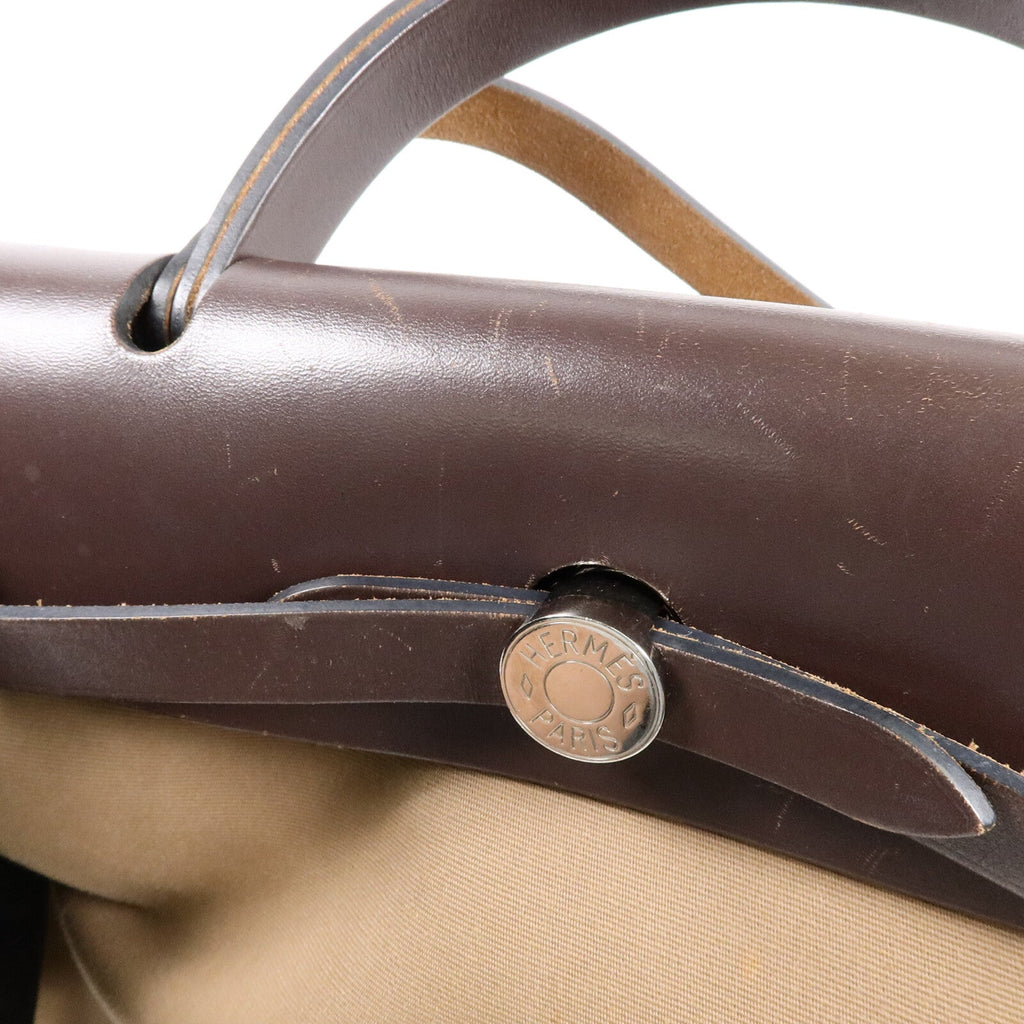 Hermès Herbag PM · Canvas · Étoupe