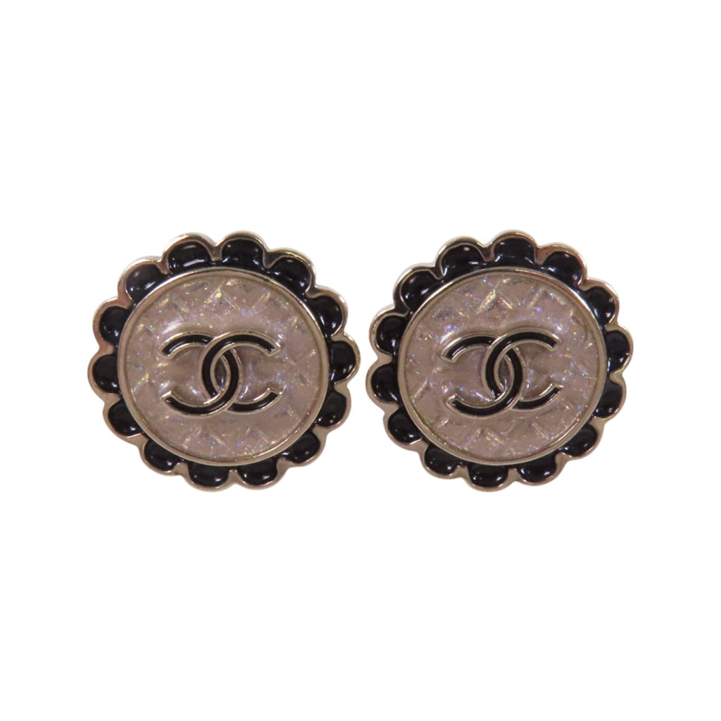 Chanel CC · Enamel Earrings · GHW