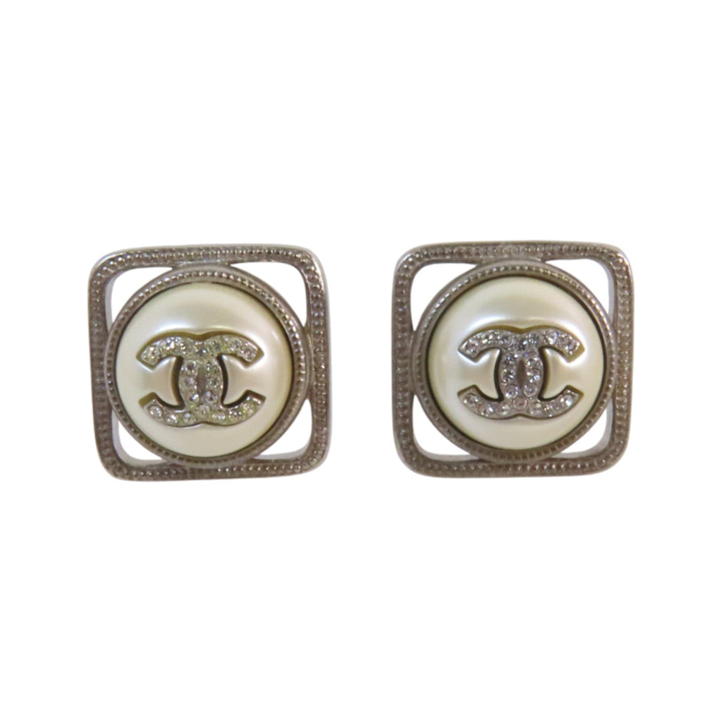 Chanel CC · Strass Earrings · GHW