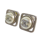Chanel CC · Strass Earrings · GHW