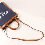 Celine Vertical Cabas · Canvas Calfskin