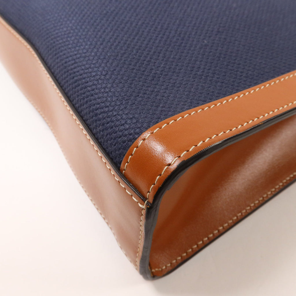 Celine Vertical Cabas · Canvas Calfskin