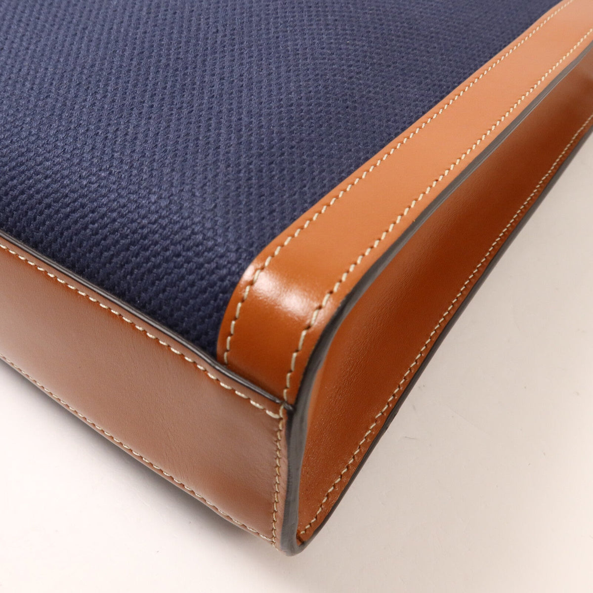 Celine Vertical Cabas · Canvas Calfskin