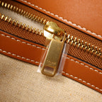 Celine Vertical Cabas · Canvas Calfskin