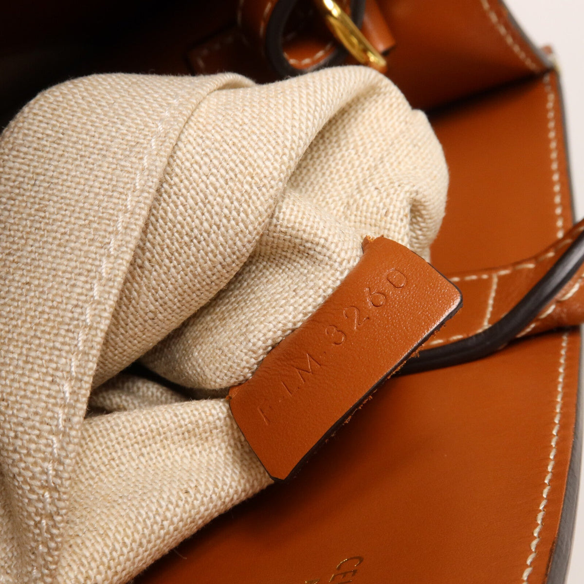 Celine Vertical Cabas · Canvas Calfskin