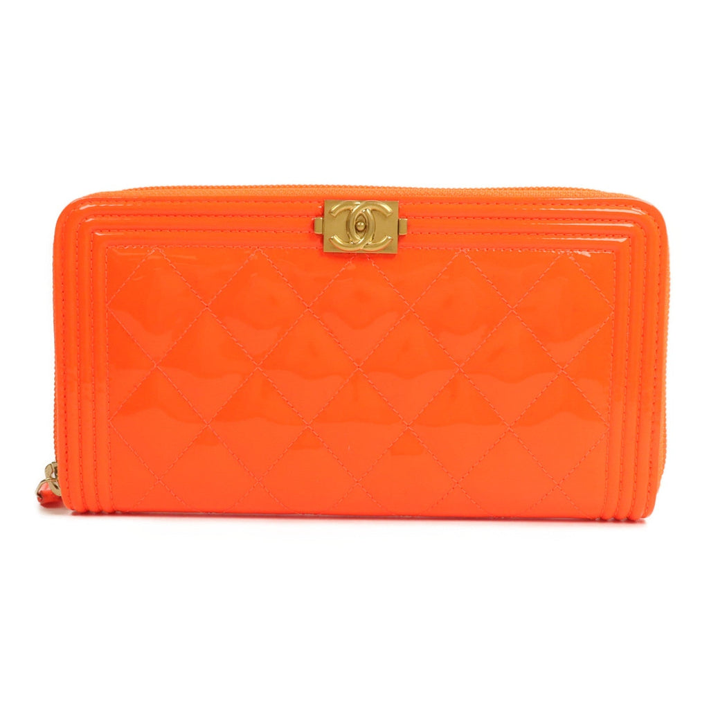 Chanel Boy · Patent Leather Long Wallet