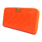 Chanel Boy · Patent Leather Long Wallet