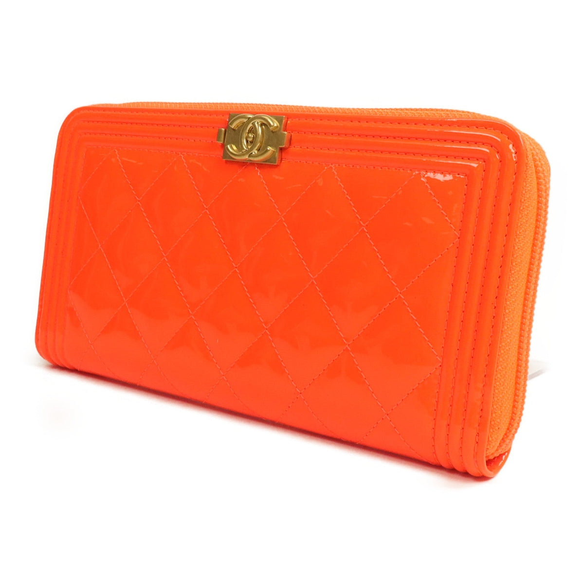 Chanel Boy · Patent Leather Long Wallet