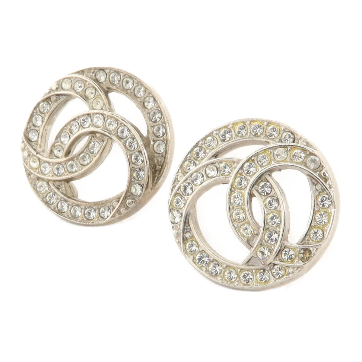 Chanel CC Earrings · Crystal Embellished