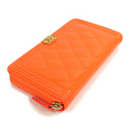Chanel Boy · Patent Leather Long Wallet