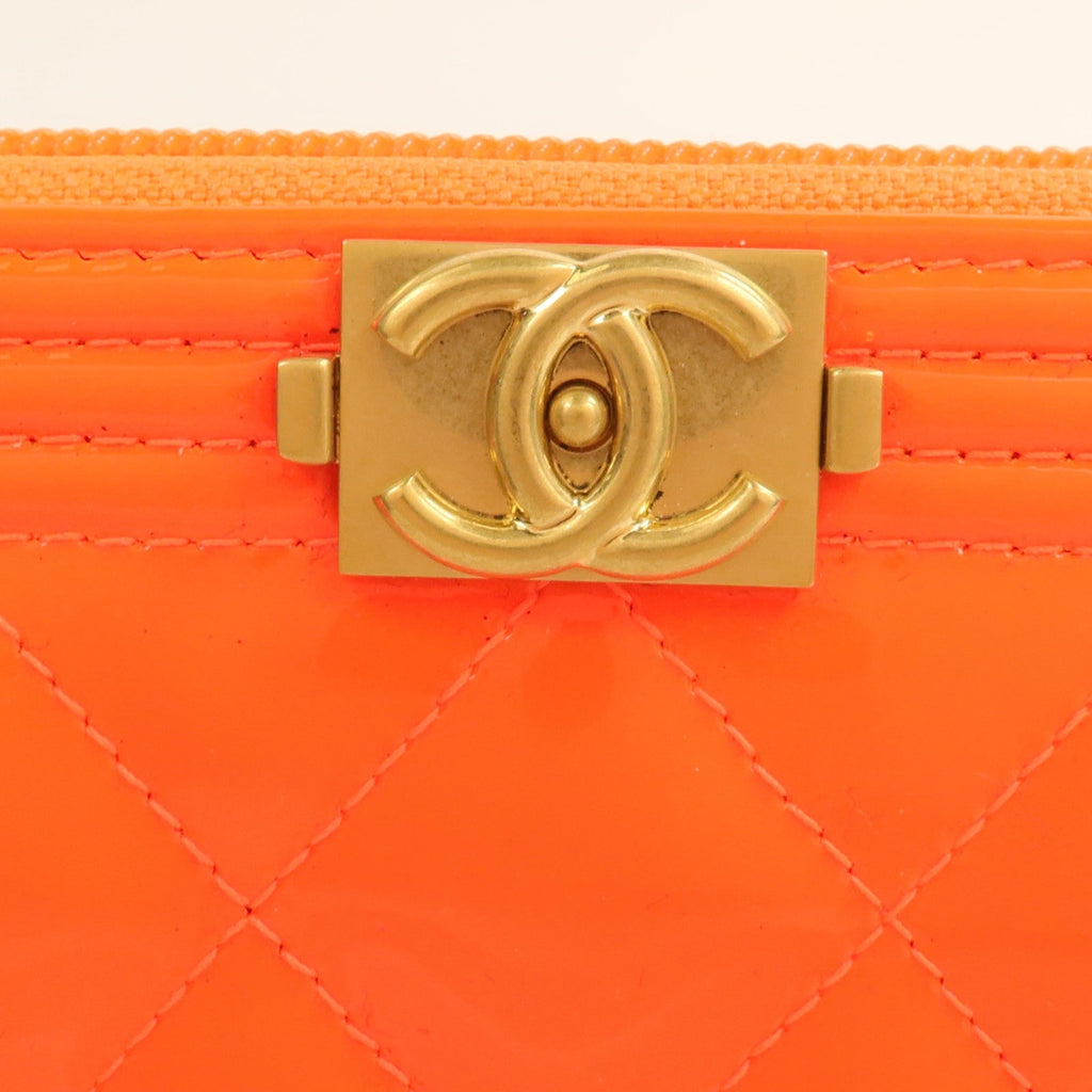 Chanel Boy · Patent Leather Long Wallet