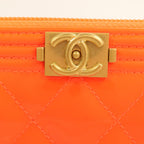 Chanel Boy · Patent Leather Long Wallet