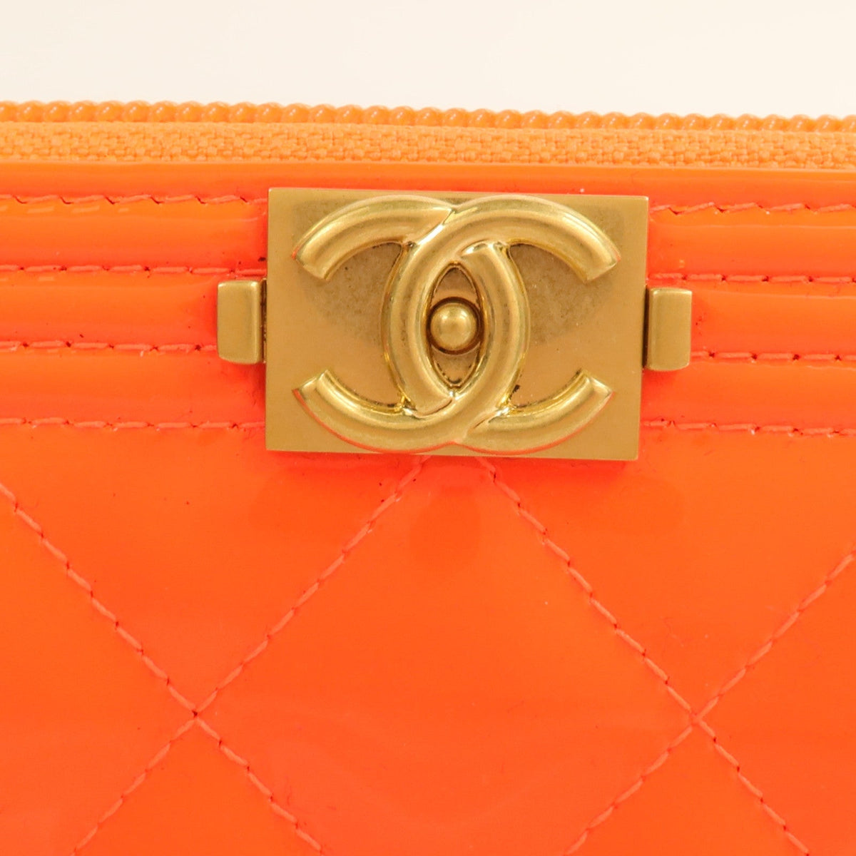 Chanel Boy · Patent Leather Long Wallet