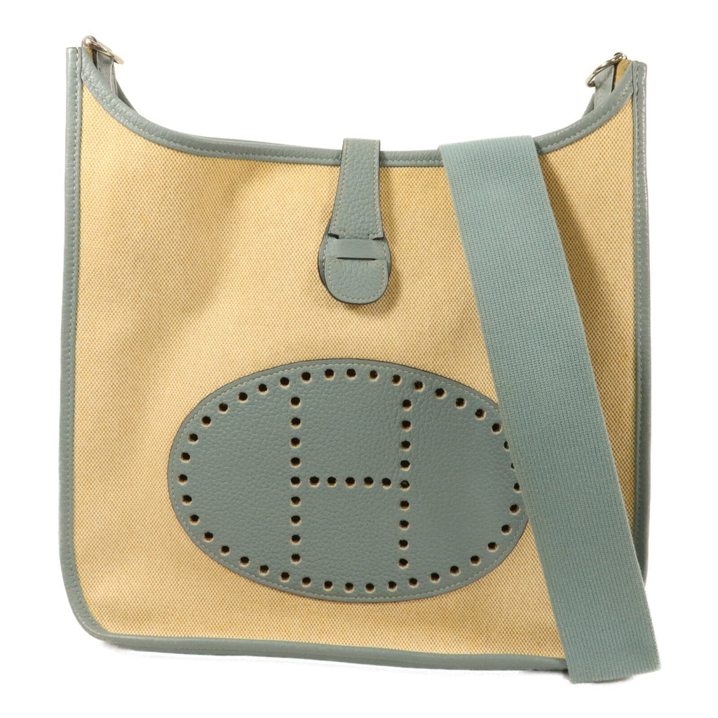Hermès Evelyne GM · Toile H · Ciel