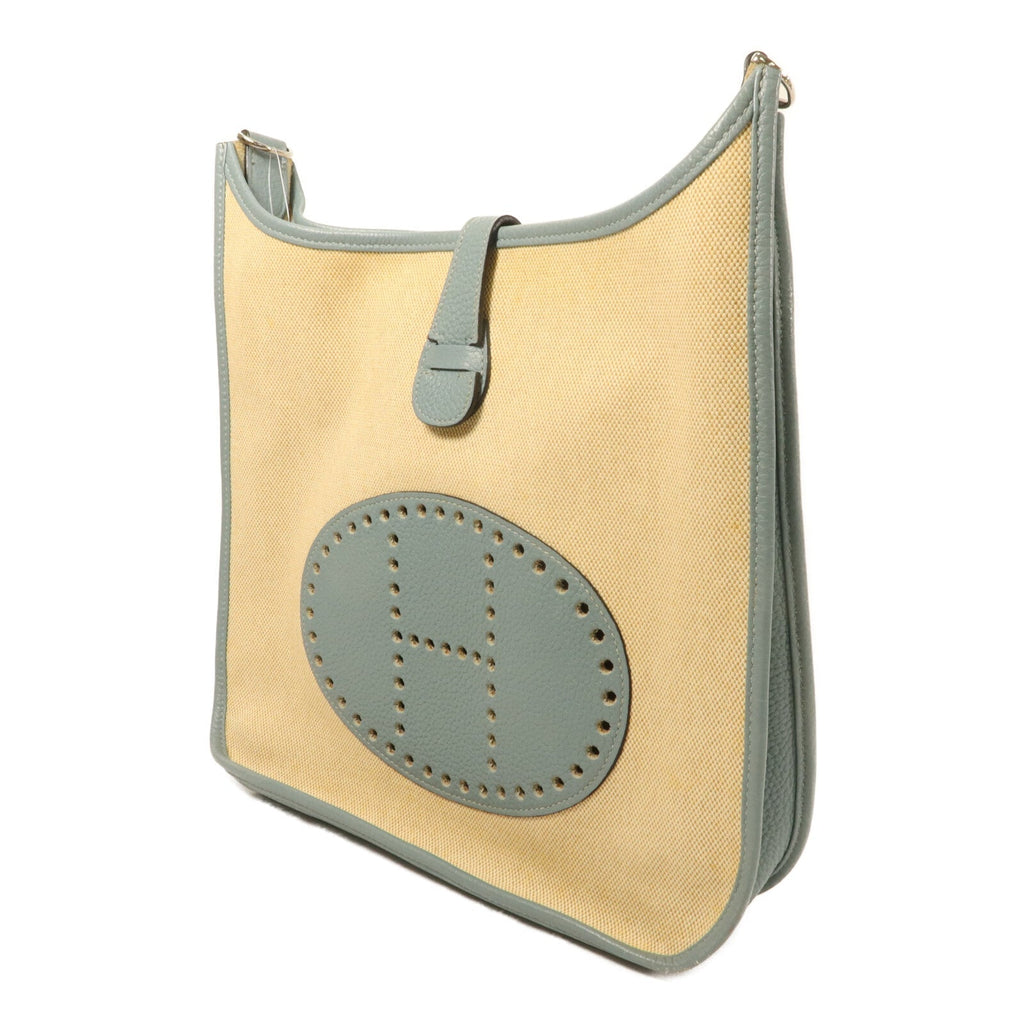Hermès Evelyne GM · Toile H · Ciel