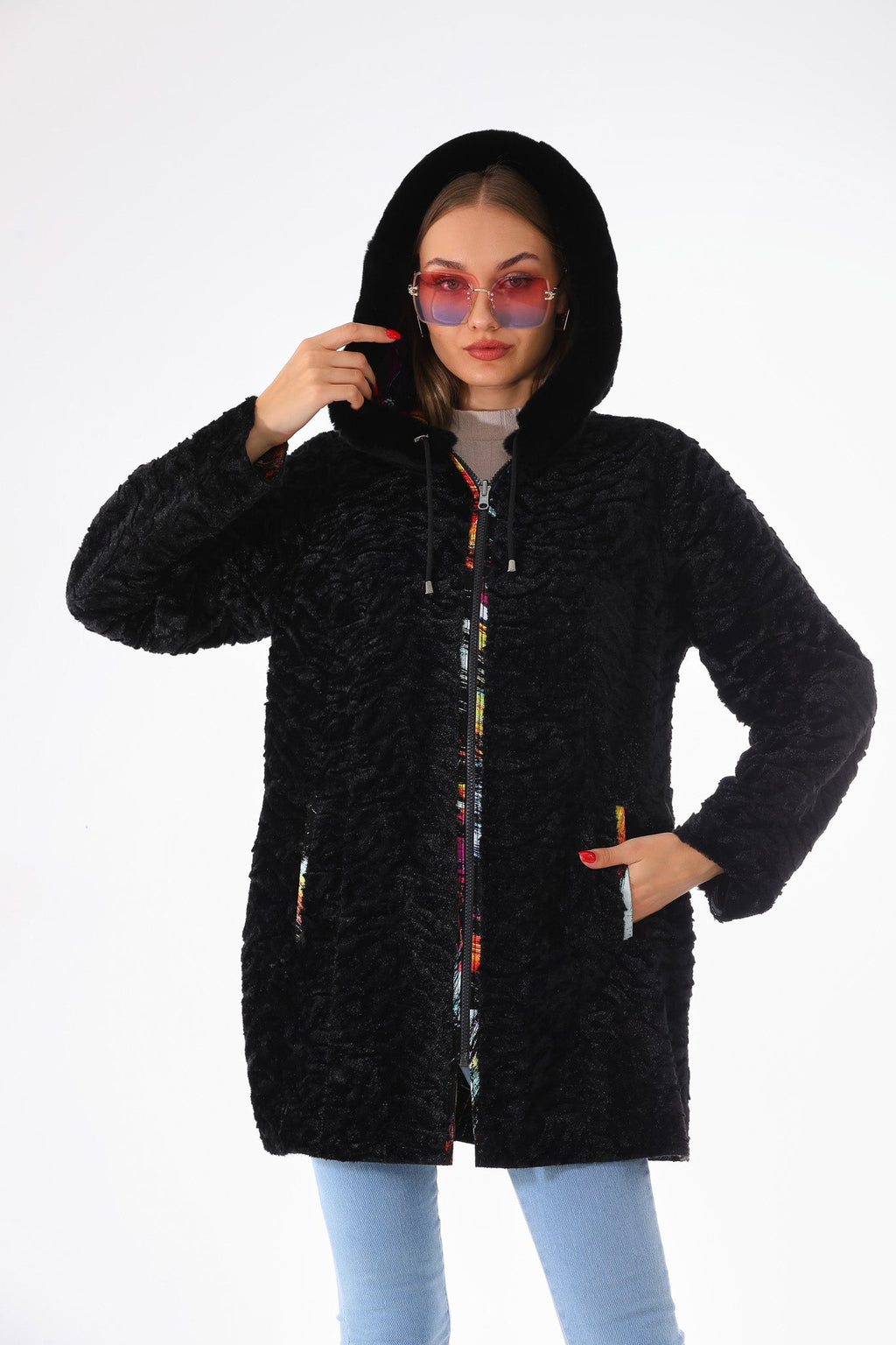 The Prisma Multicolor Leather Women Jacket