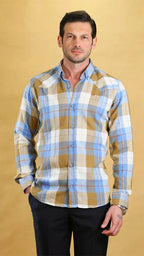 The Woodsman Shirt(Blue&Pea Plaid)