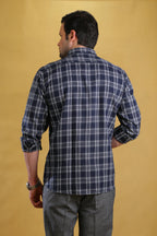 The Woodsman Shirt(Navy Plaid)