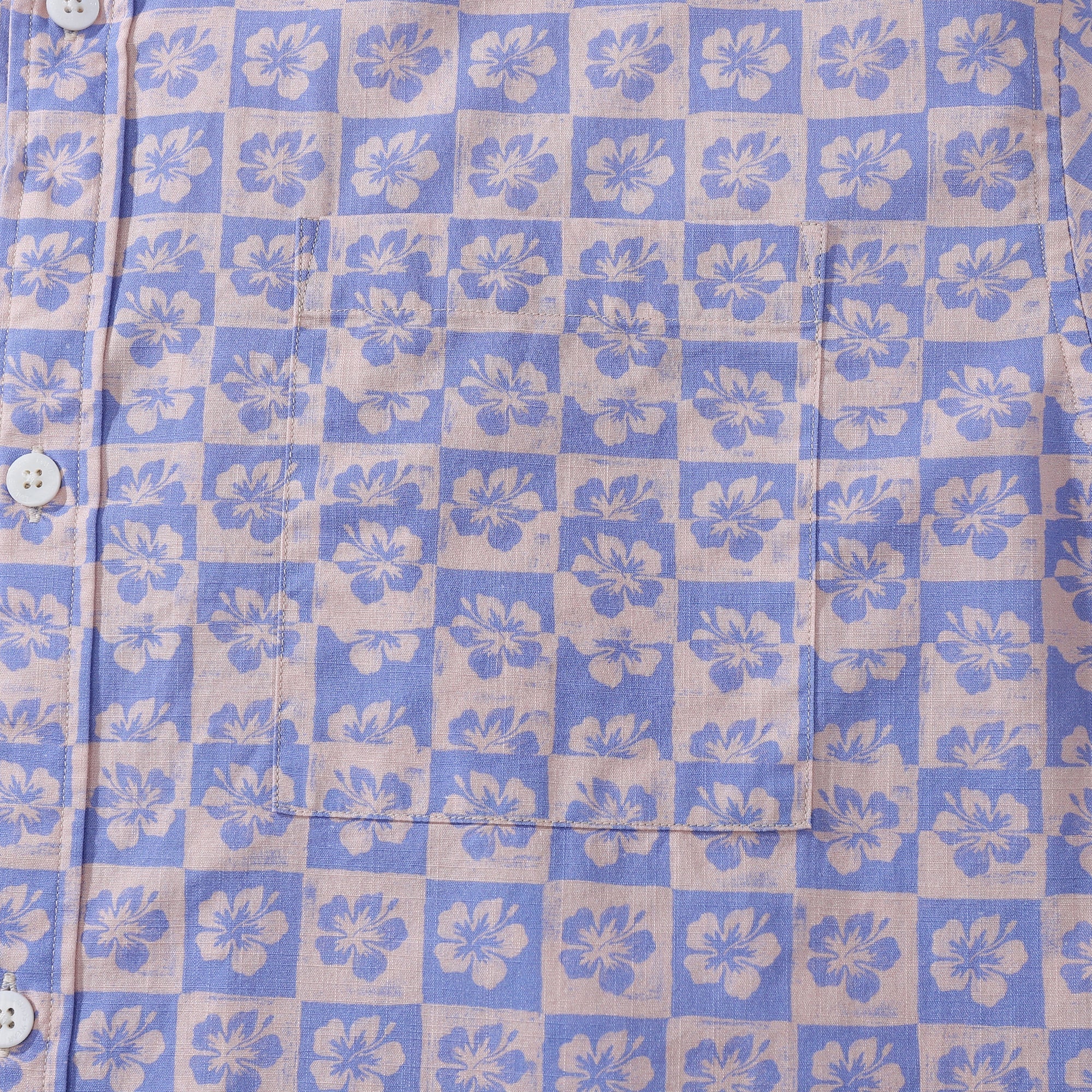 Hawaiian Shirts For Men Retro Hibiscus Print 100% Cotton Short Sleeve