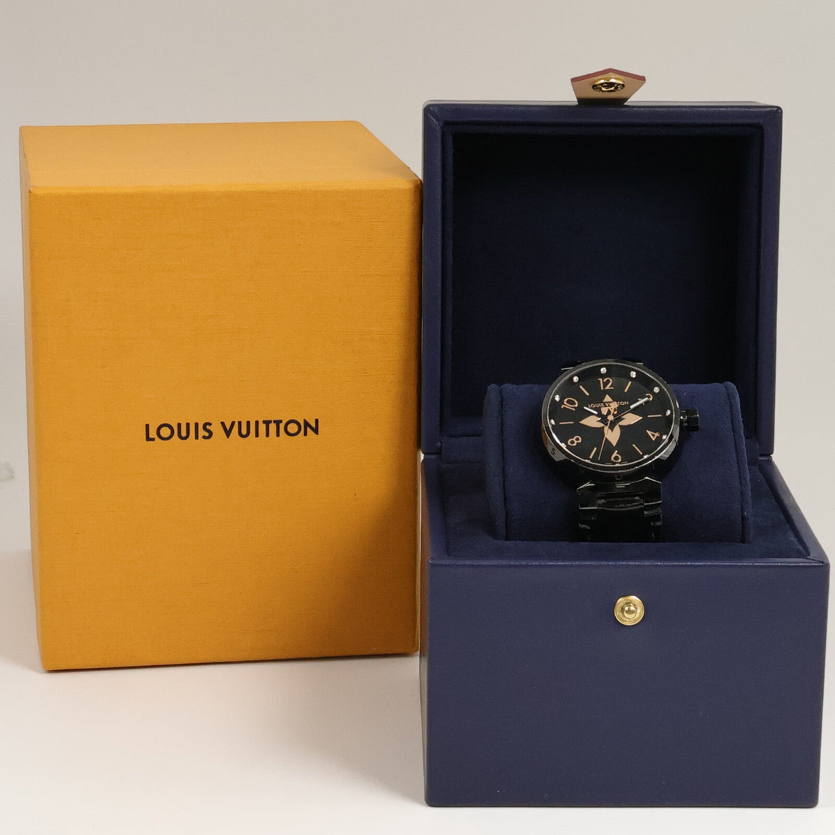 Louis Vuitton Tambour All Black · Steel