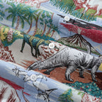 Hawaiian Shirts For Men Vintage Cretaceous Dinosaur Print Shirt
