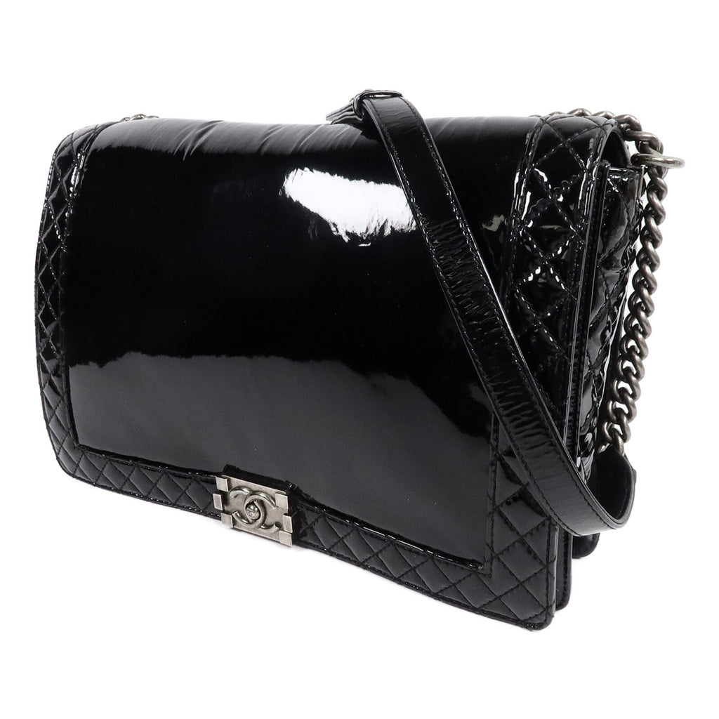 Chanel Reverso Boy XL · Patent Leather