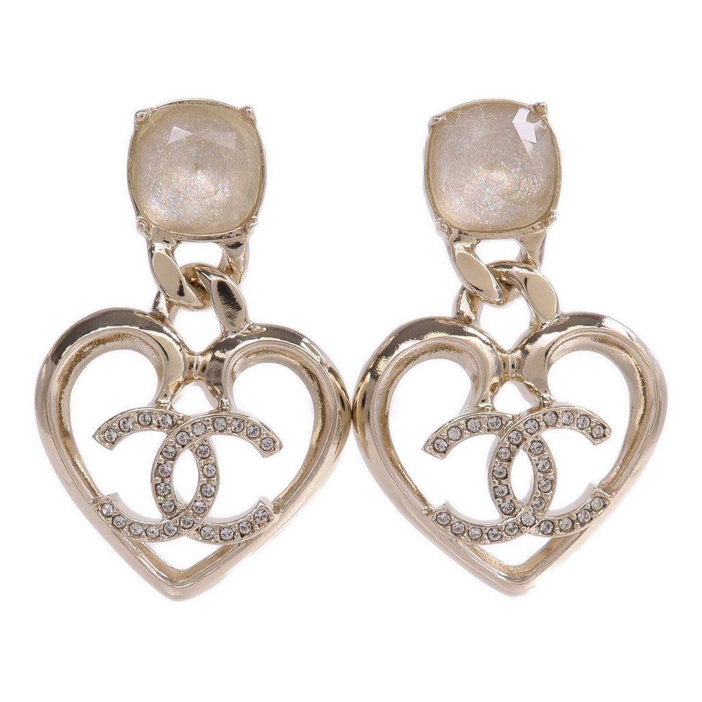 CHANEL CC Heart Earrings · Metal