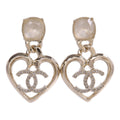 CHANEL CC Heart Earrings · Metal