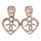 CHANEL CC Heart Earrings · Metal