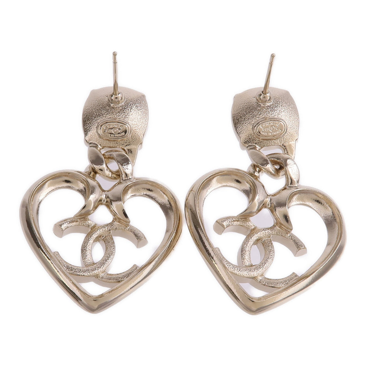 CHANEL CC Heart Earrings · Metal