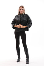 The Odessa Black Leather Women Jacket