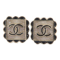CHANEL CC Pierced Earrings · Metal