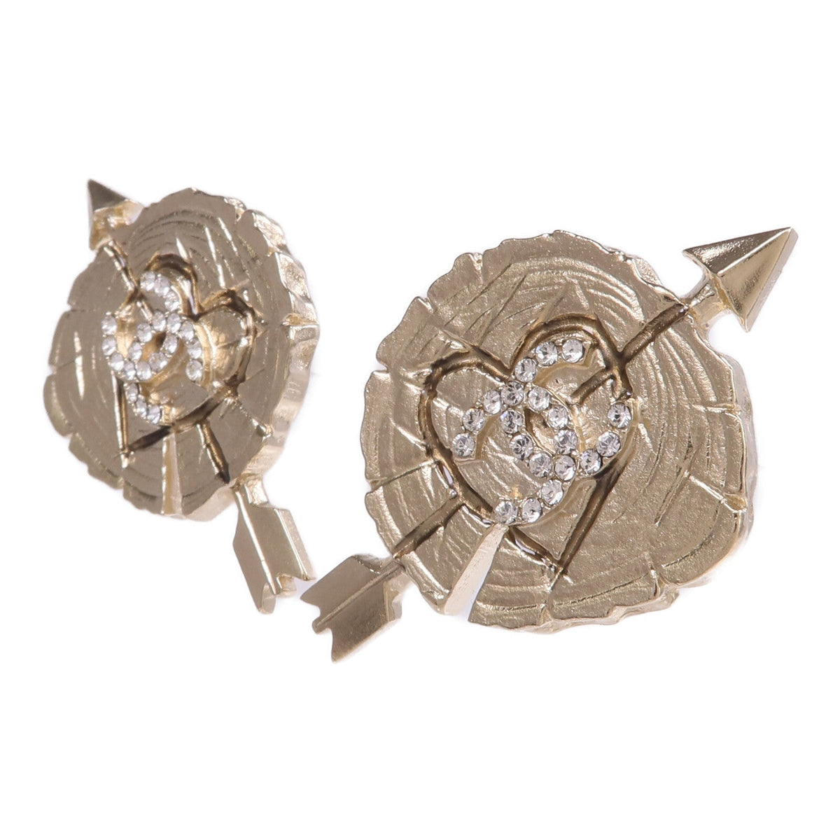Chanel CC Earrings · Gold-Tone Metal