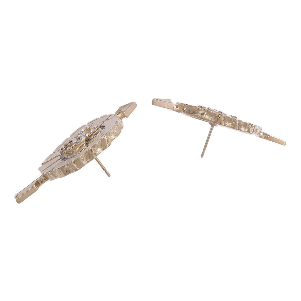 Chanel CC Earrings · Gold-Tone Metal