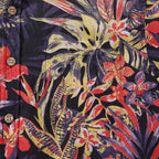 Men's Hawaiian Shirt Summer Night Print Cotton Button-down Short Sleeve Aloha Shirt