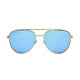 Gold Stainless Steel / Mirrored Light Blue Lens
