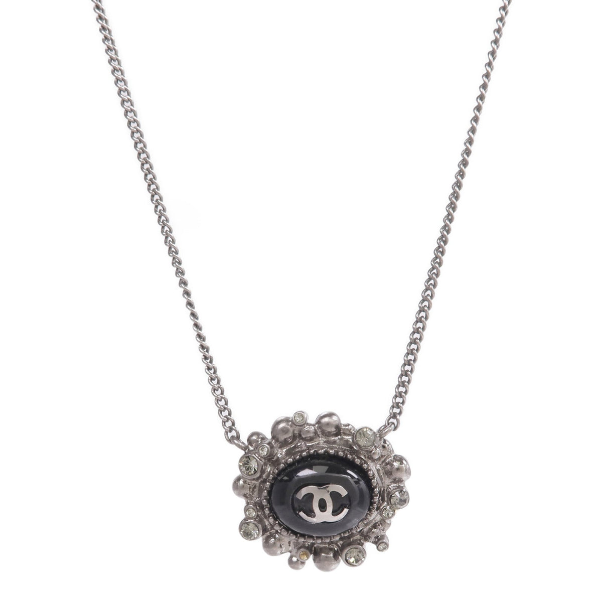 CHANEL CC Stone Necklace · Metal