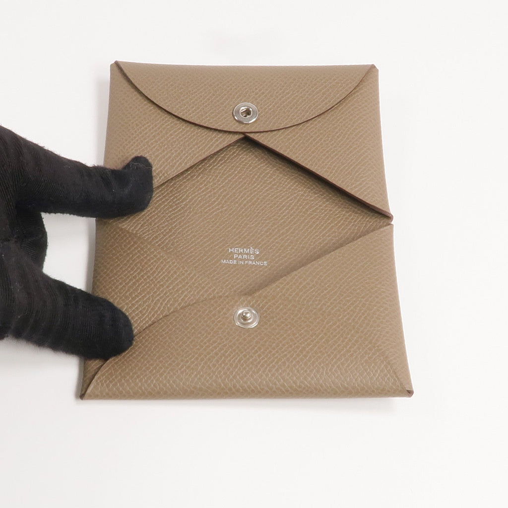 Hermès Calvi · Epsom Leather · Étoupe