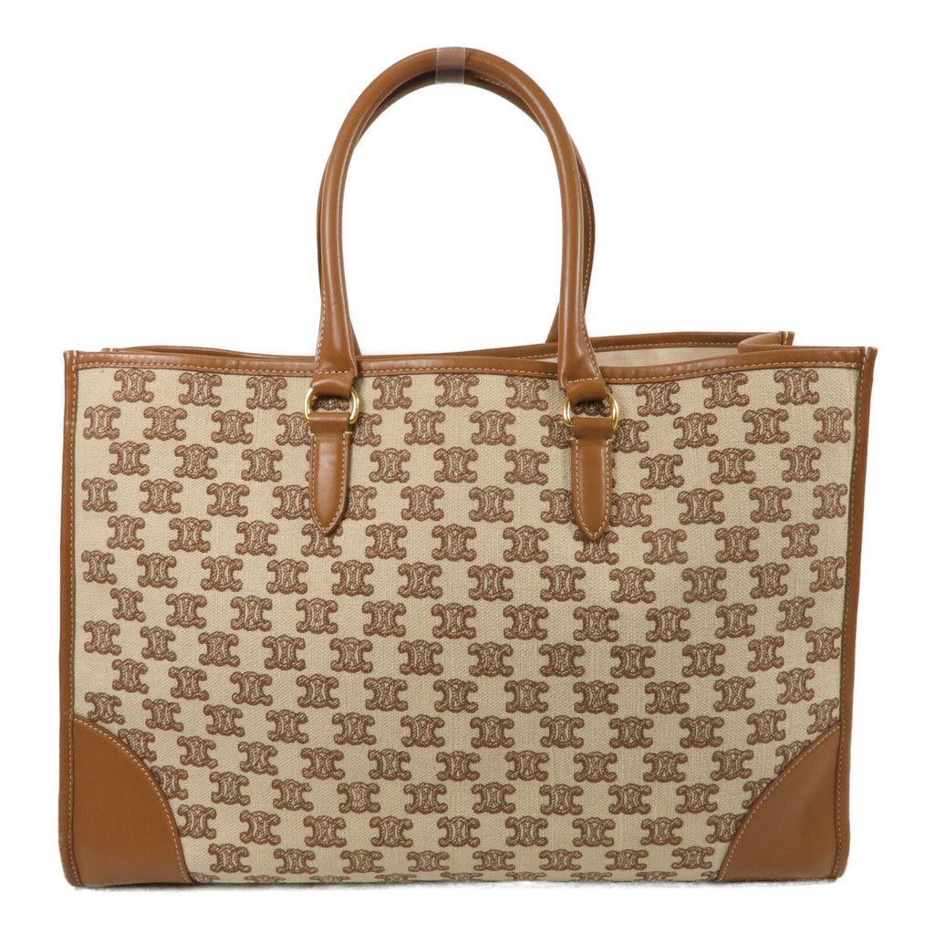 CELINE Horizontal Cabas · Canvas Calfskin