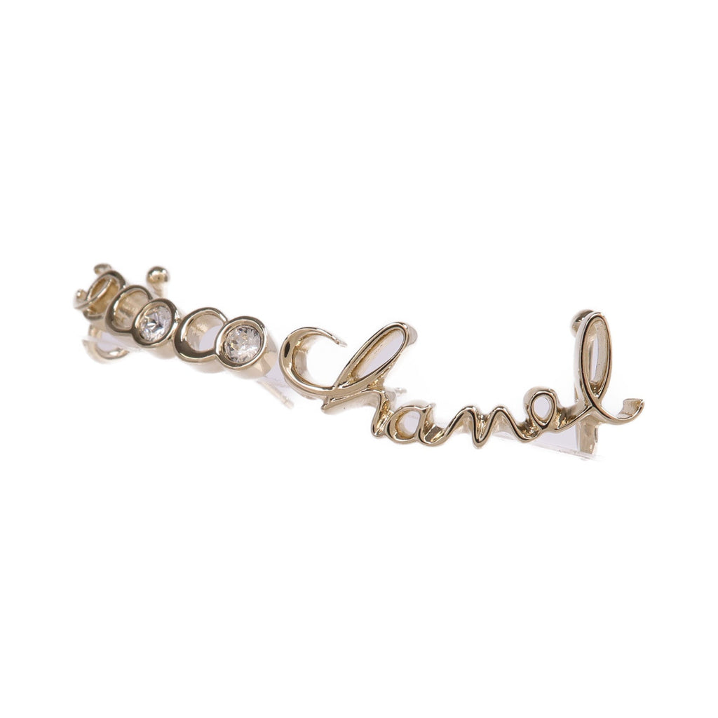 Chanel CC Earrings · Gold Tone