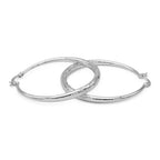 14K White Gold-Filled Hoop Earrings 50mm