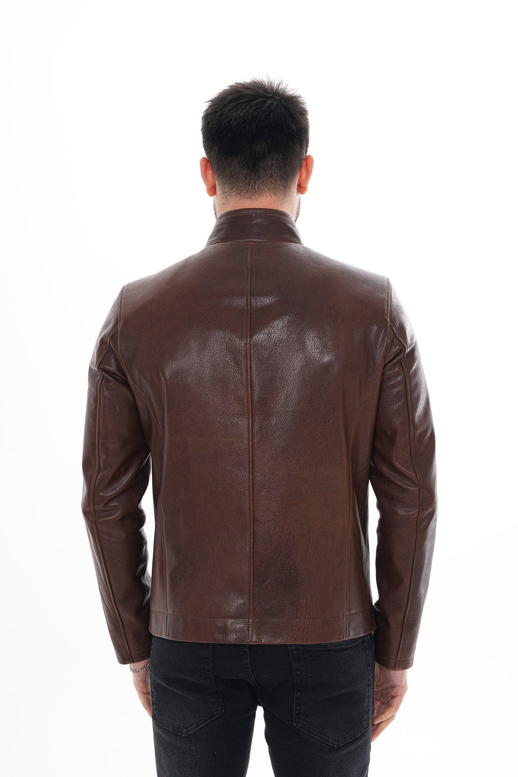 The Marco Brown Leather Men Jacket