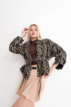 The Odessa Leopard Leather Women Jacket